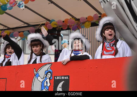 300. Geburtstag der Stadt Karlsruhe, jährlichen Karneval und Fasching-Parade, Stockfoto