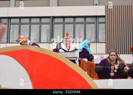 300. Geburtstag der Stadt Karlsruhe, jährlichen Karneval und Fasching-Parade, Stockfoto