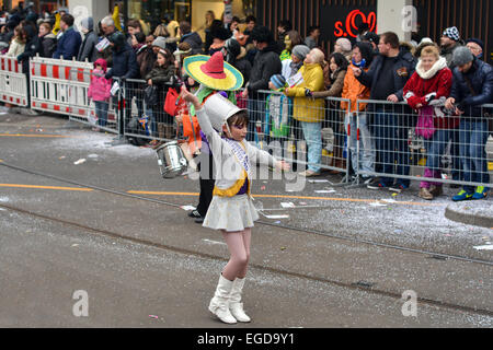 300. Geburtstag der Stadt Karlsruhe, jährlichen Karneval und Fasching-Parade, Stockfoto