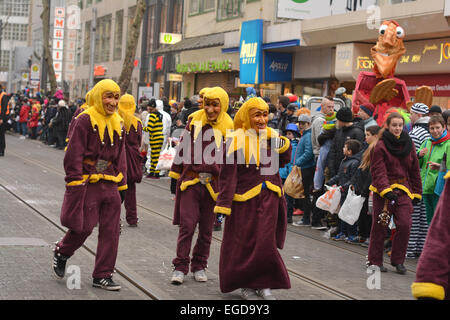 300. Geburtstag der Stadt Karlsruhe, jährlichen Karneval und Fasching-Parade, Stockfoto