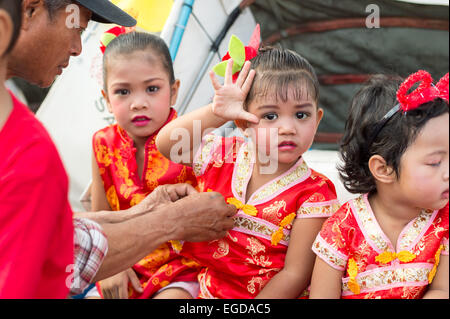 Thais feiern Chinese New Year in Hua Hin. Stockfoto