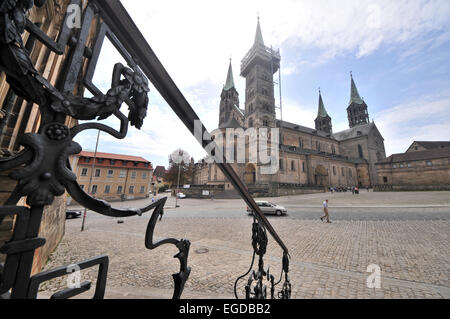 Cathedral Square, Bamberger Dom, Bamberg, Upper Franconia, Bayern, Deutschland Stockfoto