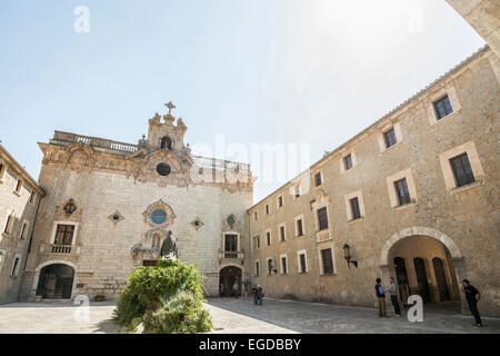 Lluc Kloster Santuari de Santa Maria de Lluc, Serra de Tramuntana, Mallorca, Spanien Stockfoto