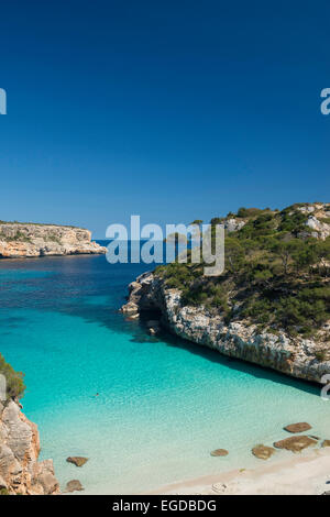 Cala des Moro, in der Nähe von Santanyi, Mallorca, Spanien Stockfoto