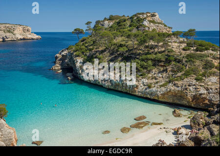 Cala des Moro, in der Nähe von Santanyi, Mallorca, Spanien Stockfoto