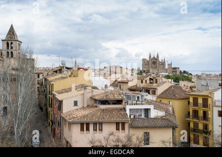 Blick über die alte Stadt, Palma De Mallorca, Mallorca, Spanien Stockfoto