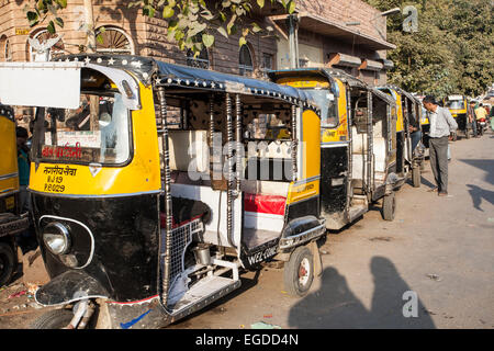Auto-Rikschas in Jodhpur Indien Stockfoto