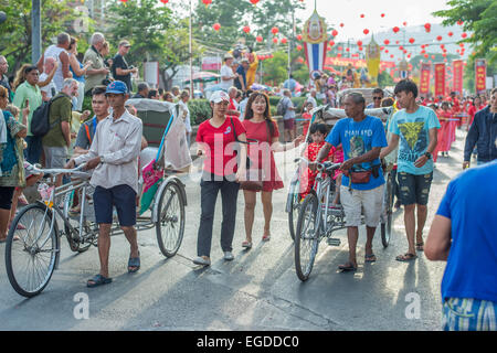 Thais feiern Chinese New Year in Hua Hin. Stockfoto