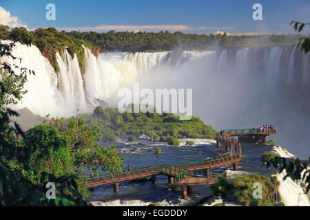 Brasilien, Parana, Iguassu Falls National Park (Cataratas Do Iguaçu) (der UNESCO), Teufelskehle (Garganta Do Diabo) Stockfoto