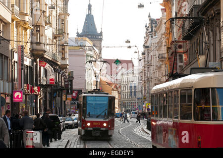 Alten Teil der Stadt in der Nähe von Altstadtplatz Square, Prag, Tschechische Republik, Europa Stockfoto