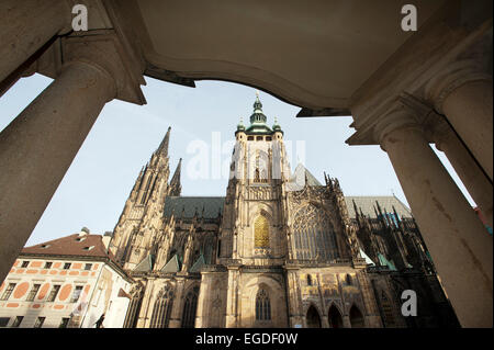 St.-Veits-Dom, Prag, Tschechische Republik, Europa Stockfoto