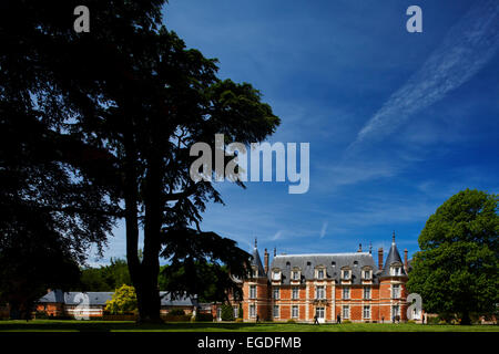 Park und Schloss de Miromesnil, Tourville-Sur-Arques, Seine-Maritime, obere Normandie, Frankreich Stockfoto