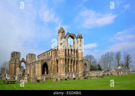 Ruinen von Elgin Cathedral, Elgin, Moray, Ostküste, Schottland, Großbritannien, Vereinigtes Königreich Stockfoto