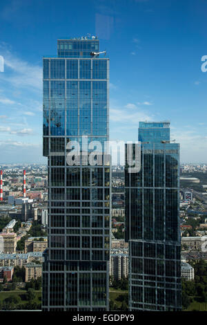 Moskau City International Business Center Wolkenkratzer von Federation Tower, Moskau, Russland, Europa gesehen Stockfoto