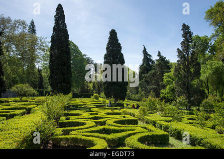 Gärten im Palacio Nacional de Queluz (Nationalpalast von Queluz), Lissabon, Lisboa, Portugal Stockfoto