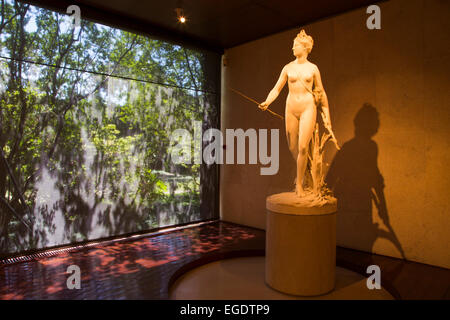 Marmor Skulptur Diana (1780) von Jean-Antoine Houdon Sackler Calouste Gulbenkian Museum, Lissabon, Lissabon, Portugal Stockfoto