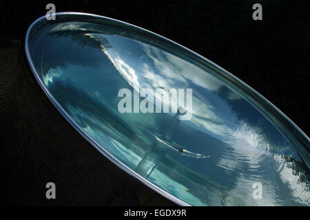 Wasserspiel im Garten Alnwick, Northumberland Stockfoto