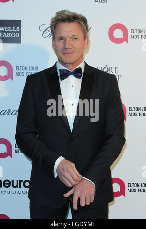 Los Angeles, Kalifornien, USA. 22. Februar 2015. Gordon Ramsey besucht die Elton John AIDS Foundation Academy Awards Party at The City West Hollywood Park in West Hollywood am 22. Februar 2015. Kalifornien. USA. © TLeopold/Globe Fotos/ZUMA Draht/Alamy Live-Nachrichten Stockfoto