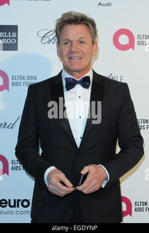 Los Angeles, Kalifornien, USA. 22. Februar 2015. Gordon Ramsey besucht die Elton John AIDS Foundation Academy Awards Party at The City West Hollywood Park in West Hollywood am 22. Februar 2015. Kalifornien. USA. © TLeopold/Globe Fotos/ZUMA Draht/Alamy Live-Nachrichten Stockfoto