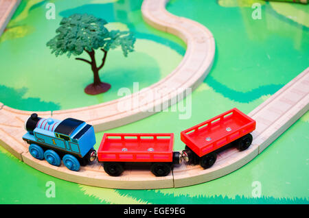 Kinder Spielzeug-Eisenbahn-Set Stockfoto