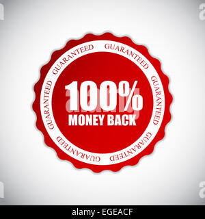 Golden Label 100 % Geld-zurück-Vektor-Illustration Stockfoto