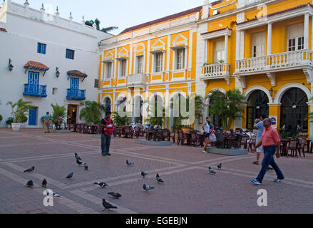 Plaza de San Pedro Claver in Cartagena Stockfoto