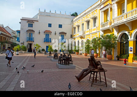 Plaza de San Pedro Claver in Cartagena Stockfoto