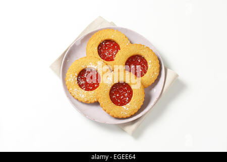 Linzer Kekse - traditionelle österreichische Weihnachtsplätzchen Stockfoto