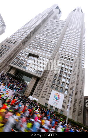 Tokio, Japan. 22. Februar 2015. Gesamtansicht Marathon: Tokyo Marathon 2015 in Tokio, Japan. © Sho Tamura/AFLO SPORT/Alamy Live-Nachrichten Stockfoto