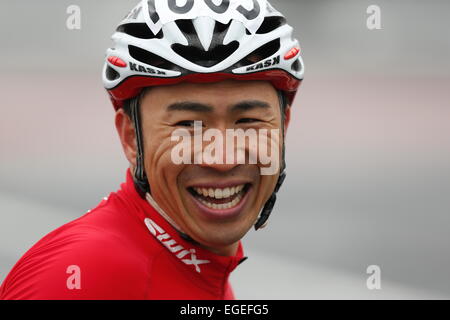 Tokio, Japan. 22. Februar 2015. Kozo Kubo-Marathon: Sammy Kitwara Kenia kreuzt die erste Ziellinie in das Männerrennen in Tokio, Japan. © Sho Tamura/AFLO SPORT/Alamy Live-Nachrichten Stockfoto