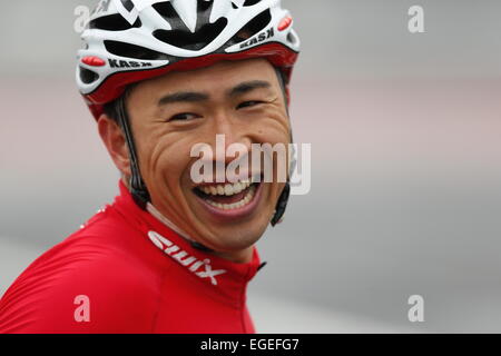 Tokio, Japan. 22. Februar 2015. Kozo Kubo-Marathon: Sammy Kitwara Kenia kreuzt die erste Ziellinie in das Männerrennen in Tokio, Japan. © Sho Tamura/AFLO SPORT/Alamy Live-Nachrichten Stockfoto