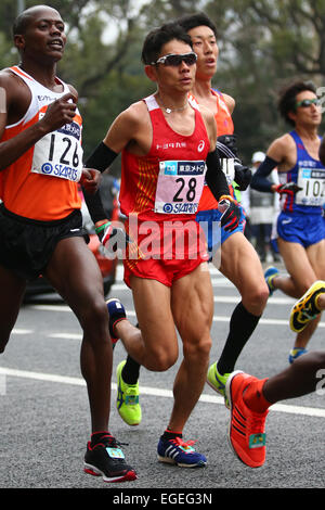 Tokio, Japan. 22. Februar 2015. Masato Imai Marathon: Tokyo Marathon 2015 in Tokio, Japan. © Shingo Ito/AFLO SPORT/Alamy Live-Nachrichten Stockfoto