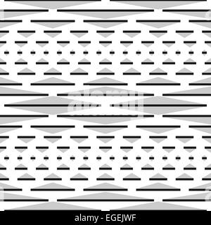 Modernen monochromen Muster mit verschiedenen Formen auf einem weißen Hintergrund. Stockfoto