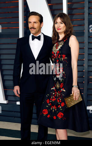 Beverly Hills, Kalifornien. 22. Februar 2015. Alessandro Nivola und Emily Mortimer, die Teilnahme an der Vanity Fair Oscar Party 2015 am 22. Februar 2015 in Beverly Hills, Kalifornien. / Bild Allianz Credit: Dpa/Alamy Live-Nachrichten Stockfoto