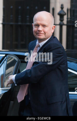 London, UK. 24. Februar 2015. Minister kommen bei der wöchentlichen Kabinettssitzung in 10 Downing Street. Im Bild: Führer des House Of Commons William Hague Credit: Paul Davey/Alamy Live-Nachrichten Stockfoto