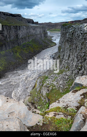 Schönsten und mächtigsten Wasserfälle Dettifoss, Nordisland Stockfoto
