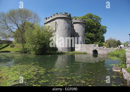 Whittington Castle in der Nähe von Oswestry an der Welsh/Englisch-Grenze wird von der Gemeinde geführt. Stockfoto