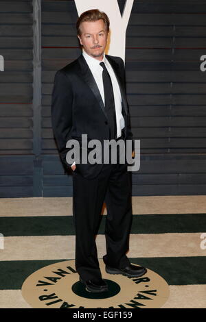 Schauspieler David Spade besucht der Vanity Fair Oscar Party im Wallis Annenberg Center für darstellende Künste in Beverly Hills, Los Angeles, USA, am 22. Februar 2015. Foto: Hubert Boesl /dpa - NO-Draht-Dienst- Stockfoto