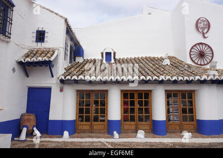 Berühmte typisches Restaurant, Venta del Don Quijote, Don Quijote, Puerto Lapice, La Mancha, Spanien. Stockfoto