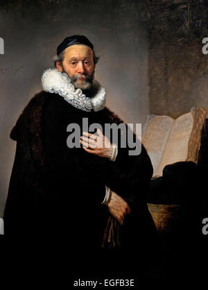 Porträt von Johannes Wtenbogaert 1633 Rembrandt Harmenszoon van Rijn niederländischen 1606 – 1669 Niederlande Stockfoto