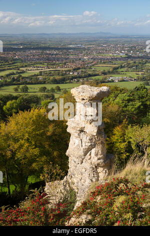 Teufels-Schornstein, Leckhampton Hill, Cheltenham, Gloucestershire, England, Vereinigtes Königreich, Europa Stockfoto