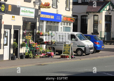 Annie B es Blumen, Blumengeschäft, Burscough West Lancashire. Liverpool ist Richtung Norden in Burscough The Palais-Gebäude. Stockfoto