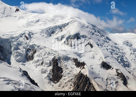 Dome du Gouter im Mont-Blanc-Massiv, Frankreich. Stockfoto