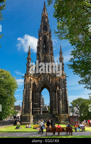 Schottland, Edinburgh, Walter Scott Monument in Schottland Stockfoto