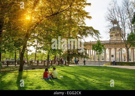 Madrid, Parque Del Buen Retiro Stockfoto