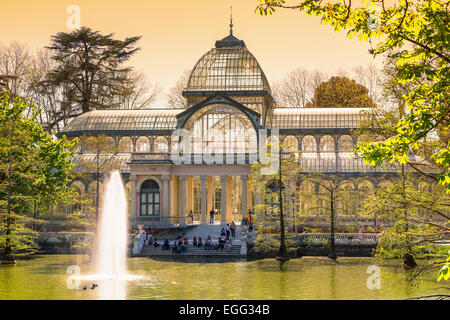 Palacio de Cristal im Parque del Buen Retiro Stockfoto