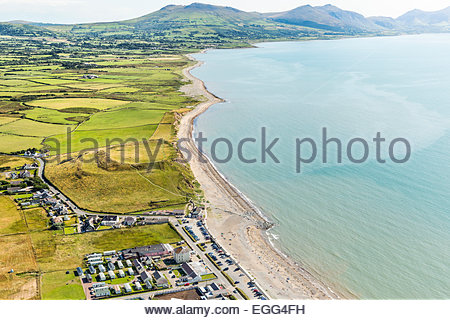 Luftaufnahme von Dinas Dinlle, Gwynedd, Nordwales Stockfoto