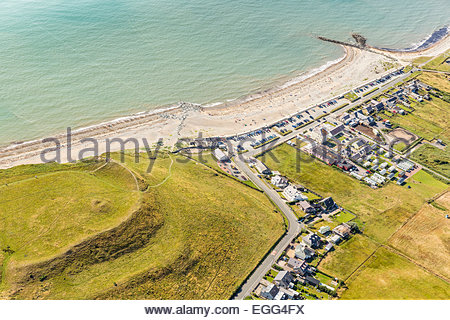 Luftaufnahme von Dinas Dinlle, Gwynedd, Nordwales Stockfoto