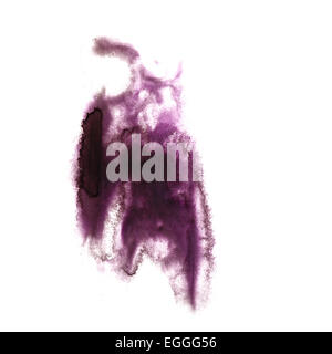 Makro vor Ort violetter Fleck Textur isoliert auf weiße Textur Stockfoto
