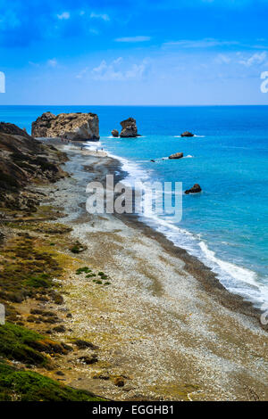 Blick auf herrliche Zypern Strand im Sommer Stockfoto